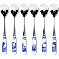 Spode Blue Italian -teelusikka 6-pakkaus Keramiikka-ruostumaton teräs