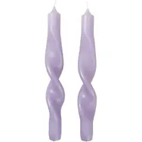 Broste Copenhagen Twist twisted candles kierretty kynttilä 23 cm 2-pakkaus Orchid light purple