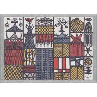 Ekelund Linneväveri Stadsdel-tabletti 35x48 cm Monivärinen