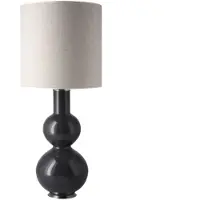 Flavia Lamps Augusta-pöytälamppu harmaalla lampunjalalla London Beige M