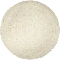 Classic collection Merino villamatto pyöreä Ø 160 cm Valkoinen