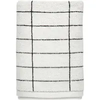 Mette Ditmer Tile Stone -vieraspyyhe 38 x 60 cm 2-pakkaus Black-Off-white
