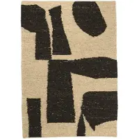 Ferm Living , Piece Matto 140x200 cm - Luonnonvalkoinen/Kahvinruskea