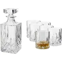 Dorre Vide whiskeysetti karahvi ja 6 kpl whiskeylasi Kristallilasi