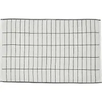 Mette Ditmer Tile Stone -kylpyhuoneen matto 50 x 80 cm Musta-off white