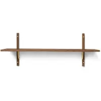Ferm Living Sector hylly L/S Smoked Oak, brass