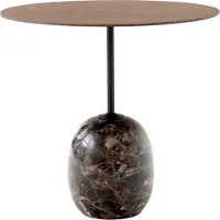 &tradition Lato LN9 -sivupöytä Walnut-Emparador marble