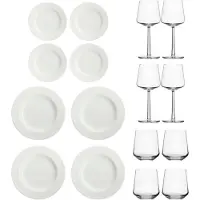 Scandi Living Dots lautanen 28 cm 4-pakkaus Kermanvalkoinen