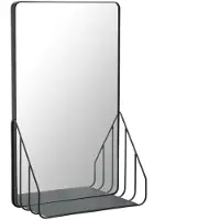 Scandi Living Nod peili hyllyllä 30x50 cm Black