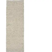 Scandi Living Furrow villamatto luonnonvalkoinen/harmaa 80x240 cm