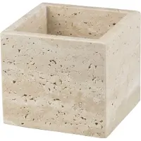 Mette Ditmer Travertiini kuutio 10x10 cm. Liinavaatteet