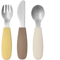 Scandi Living Dine silikoninen aterinsetti, 3 osaa Taupe