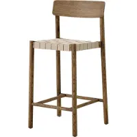 &tradition Betty TK12 Counter Chair baarituoli 65 cm Luonnonvärinen pellava-savutammi