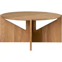 Kristina Dam Studio Simple XL-sohvapöytä Ø78 cm Lämmin lakattu tammi