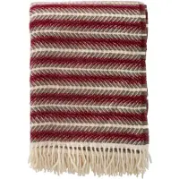 Klippan Yllefabrik Oscar villapeitto 130x200 cm Multi burgundy