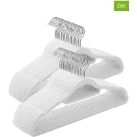 Hobby Hall Samettinen vaateripustin 43,5x0,6x22,5cm, valkoinen