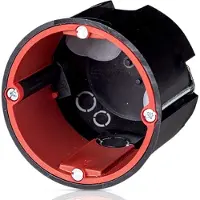 F-tronic Palosuojatut etuovet mustat, halogeenivapaat Ø68 mm syvyys 62 mm, kaapelin ja putkien läpiviennillä varustettuna