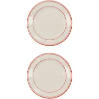 Nicolas Vahé Bistro lautanen 21 cm, 2 kpl, punainen/valkoinen