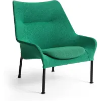HAY O2 Lounge Chair nojatuoli Soft green-musta maalattu teräs