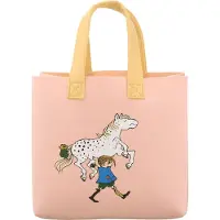 Muurla Pippi Tote Bag laukku 25x25 cm Pippi ja hevonen