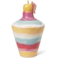 Kähler Poppery Vase Med Æble H39 Cm Pink/Mint/Gul - Pink - 32 cm