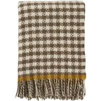 Klippan Yllefabrik Dogtooth villapeitto 130x200 cm Mutta