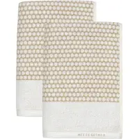 Mette Ditmer Grid Guest Towel 2-Pack - Cream - 38X60CM