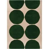 Marimekko Isot Kivet villamatto Green, 140x200 cm