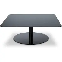 Tom Dixon Flash-sohvapöytä 80x80 cm Musta peililasi-musta jalusta
