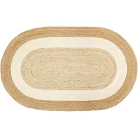 Dixie Elin striped ovaali juuttimatto 92x150 cm Natural