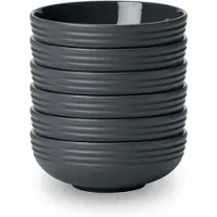 NJRD Lines-kulho Ø 16 cm, 6 kpl tummanharmaa