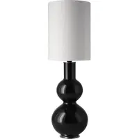 Flavia Lamps Augusta-pöytävalaisin mustalla lampunjalalla Babel Beige L