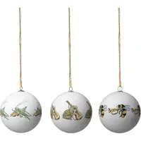 Design House Stockholm - Elsa Beskow Joulupallo 3 kpl Sammakko/Kimalainen/Turilainen