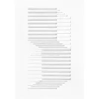 MOEBE Relief taideteos shifted lines 21 x 29,7 cm Off White
