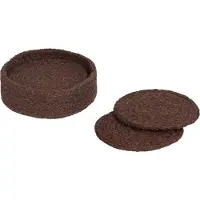 Dixie Ella lasinaluset Ø10,5 cm 6-pack Pure brown
