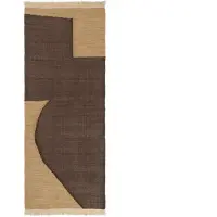Ferm Living Forene kävelymatto Tan-Chocolate, 80x200 cm