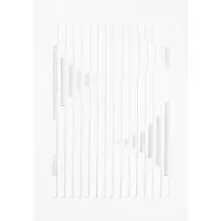 MOEBE Relief taideteos organic lines 21 x 29,7 cm Off White