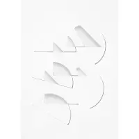 MOEBE Relief taideteos half moons & triangles 29,7 x 42 cm Off White