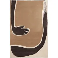 Ferm Living Pose matto Coffee-off white, 200x300 cm