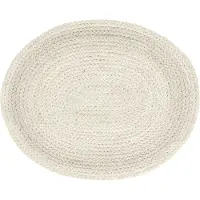 Dixie Braided pöytätabletti ovaali Ivory