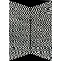 NJRD Rectangles-villamatto, musta 170x240 cm