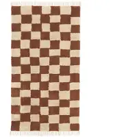 Ferm Living Mara puuvillamatto 80x150 cm Ruosteinen-lämmin hiekka