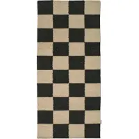 Classic collection Squares käytävämatto Black-natural, 80x200 cm