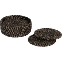 Dixie Ella lasinaluset Ø10,5 cm 6-pack Musta