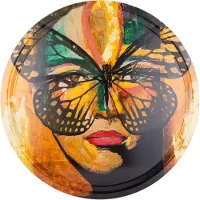 Carolina gynning Golden Butterfly-tarjotin Ø46 cm. Orange-black