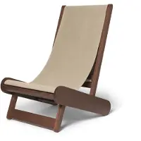 Ferm Living Hemi loungenojatuoli Dark stained, natural