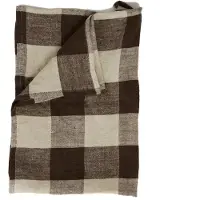 Olsson & Jensen Johanna keittiöpyyhe pellavaa 45x65 cm Ruskea/luonnollinen