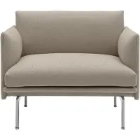 Muuto , Outline Chair Polished Aluminum Base - Ecriture 240