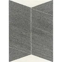 NJRD Rectangles-villamatto, luonnonvalkoinen 200x300 cm