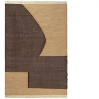 Ferm Living Forene matto Tan-Chocolate, 140x200 cm